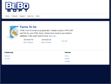 Tablet Screenshot of bebosoft.com